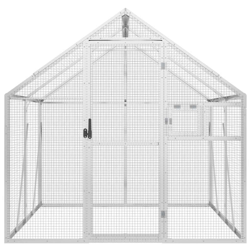 vidaXL Aviary Silver 1.79x2x1.85 m Aluminium