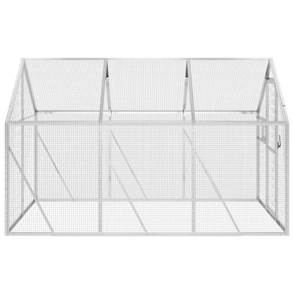 vidaXL Aviary Silver 1.79x3x1.85 m Aluminium