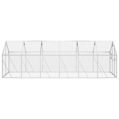 vidaXL Aviary Silver 1.79x6x1.85 m Aluminium