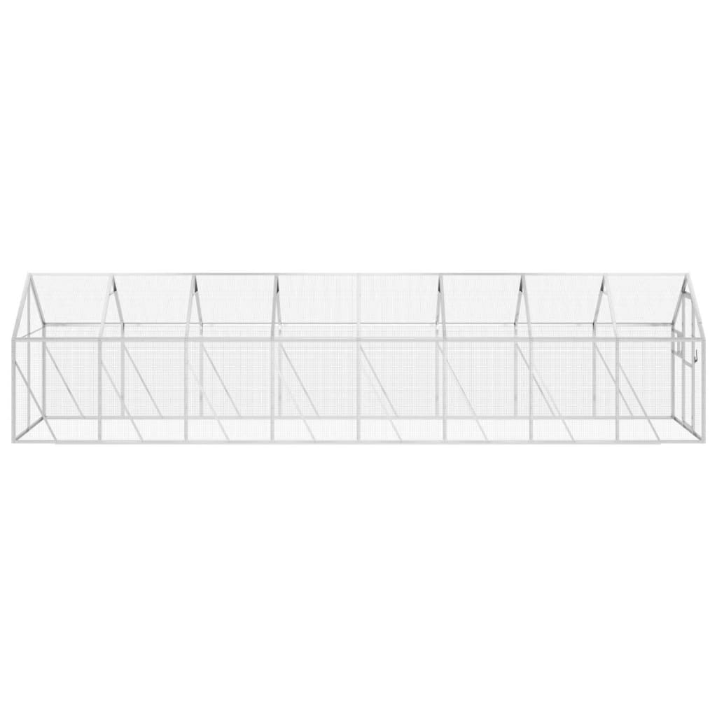 vidaXL Aviary Silver 1.79x8x1.85 m Aluminium
