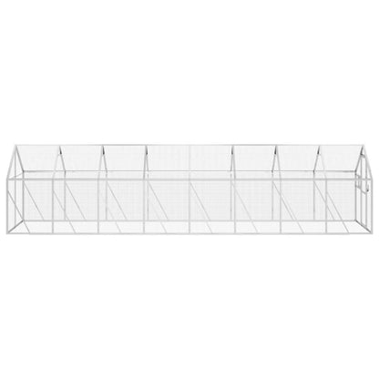 vidaXL Aviary Silver 1.79x8x1.85 m Aluminium