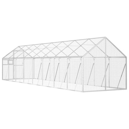 vidaXL Aviary Silver 1.79x8x1.85 m Aluminium