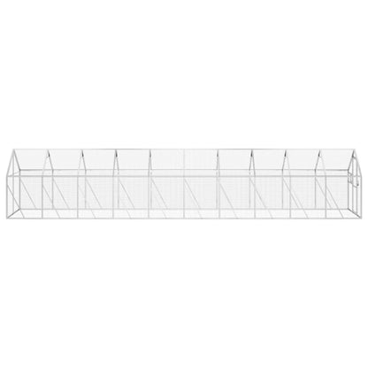 vidaXL Aviary Silver 1.79x10x1.85 m Aluminium