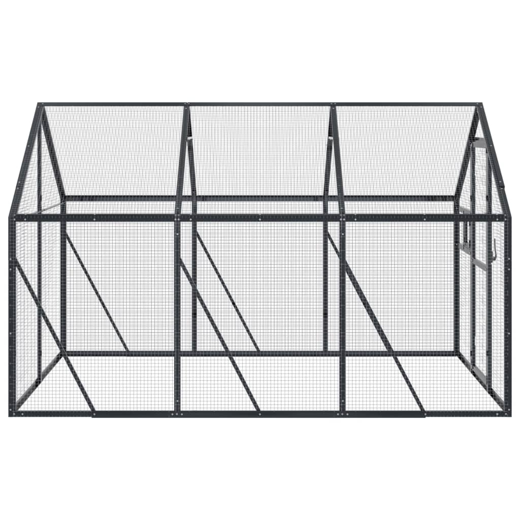 vidaXL Aviary Anthracite 1.79x3x1.85 m Aluminium