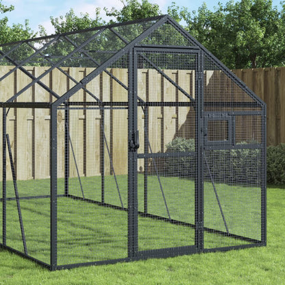 vidaXL Aviary Anthracite 1.79x6x1.85 m Aluminium
