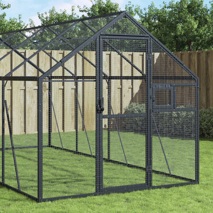 vidaXL Aviary Anthracite 1.79x8x1.85 m Aluminium