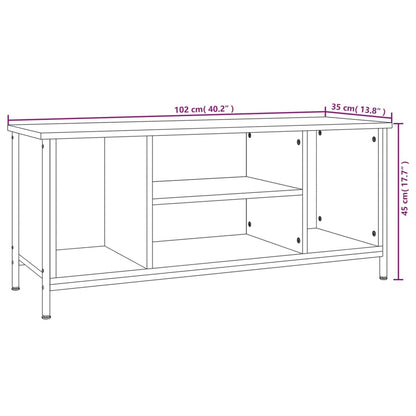 vidaXL TV Cabinet Black 102x35x45 cm Engineered Wood