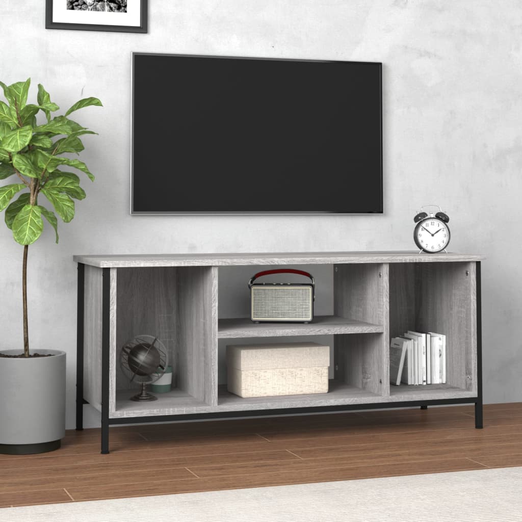vidaXL TV Cabinet Grey Sonoma 102x35x45 cm Engineered Wood