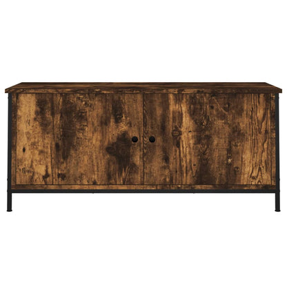 vidaXL TV Cabinet with Doors Smoked Oak 102x35x45 cm Engineered Wood