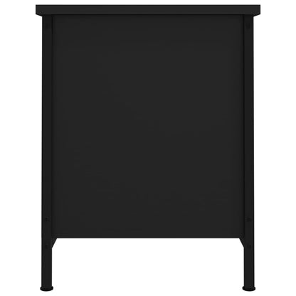 vidaXL TV Cabinet with Doors Black 60x35x45 cm Engineered Wood