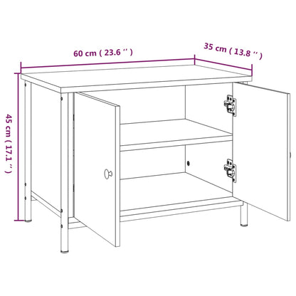 vidaXL TV Cabinet with Doors Sonoma Oak 60x35x45 cm Engineered Wood