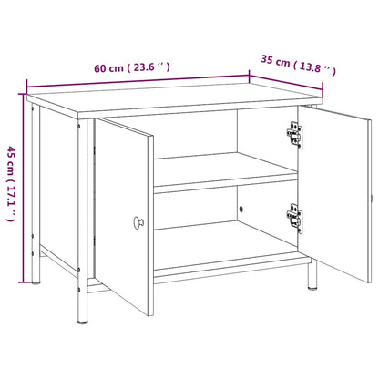 vidaXL TV Cabinet with Doors Grey Sonoma 60x35x45 cm Engineered Wood