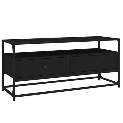 vidaXL TV Cabinet Black 100x35x45 cm Engineered Wood