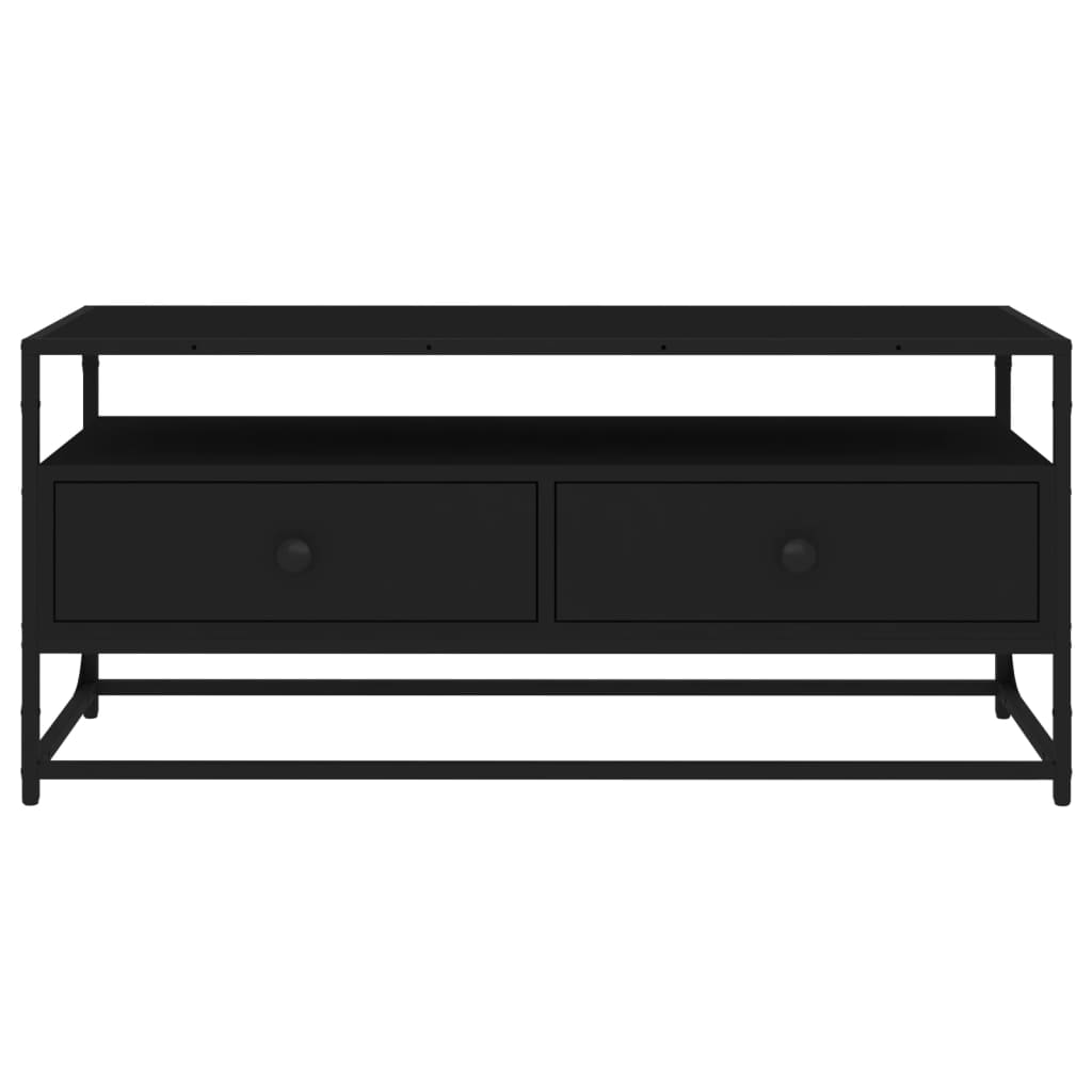 vidaXL TV Cabinet Black 100x35x45 cm Engineered Wood