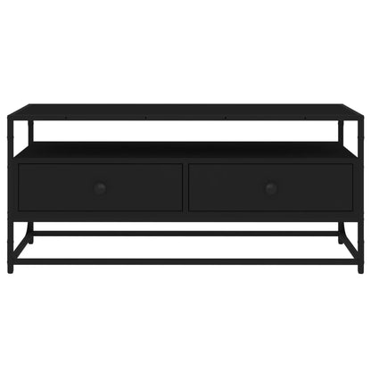 vidaXL TV Cabinet Black 100x35x45 cm Engineered Wood