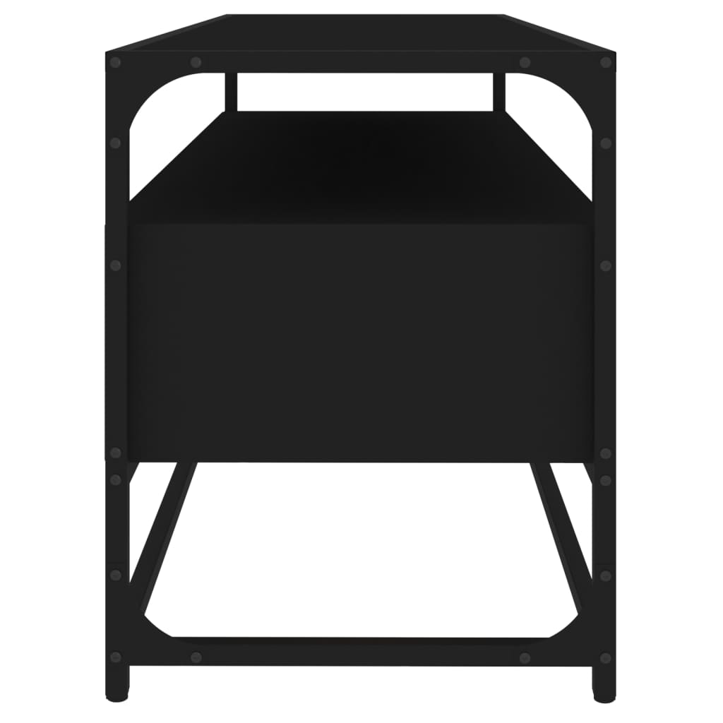 vidaXL TV Cabinet Black 100x35x45 cm Engineered Wood