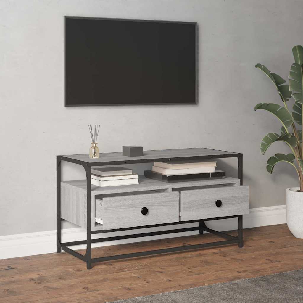 vidaXL TV Cabinet Grey Sonoma 80x35x45 cm Engineered Wood