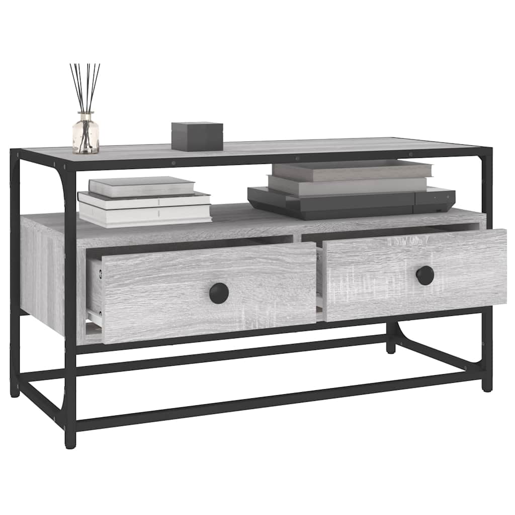 vidaXL TV Cabinet Grey Sonoma 80x35x45 cm Engineered Wood