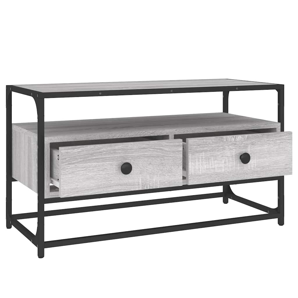 vidaXL TV Cabinet Grey Sonoma 80x35x45 cm Engineered Wood