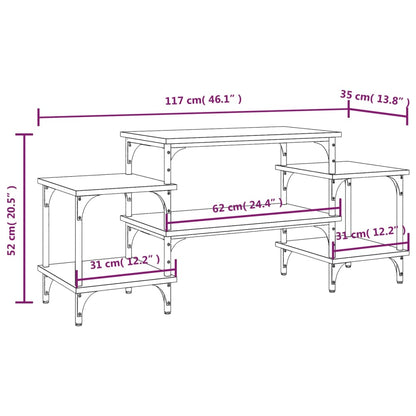 vidaXL TV Cabinet Sonoma Oak 117x35x52 cm Engineered Wood