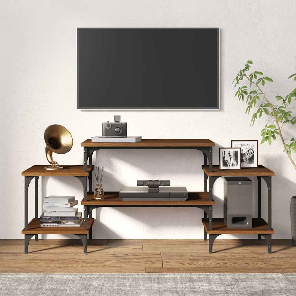 vidaXL TV Cabinet Brown Oak 117x35x52 cm Engineered Wood
