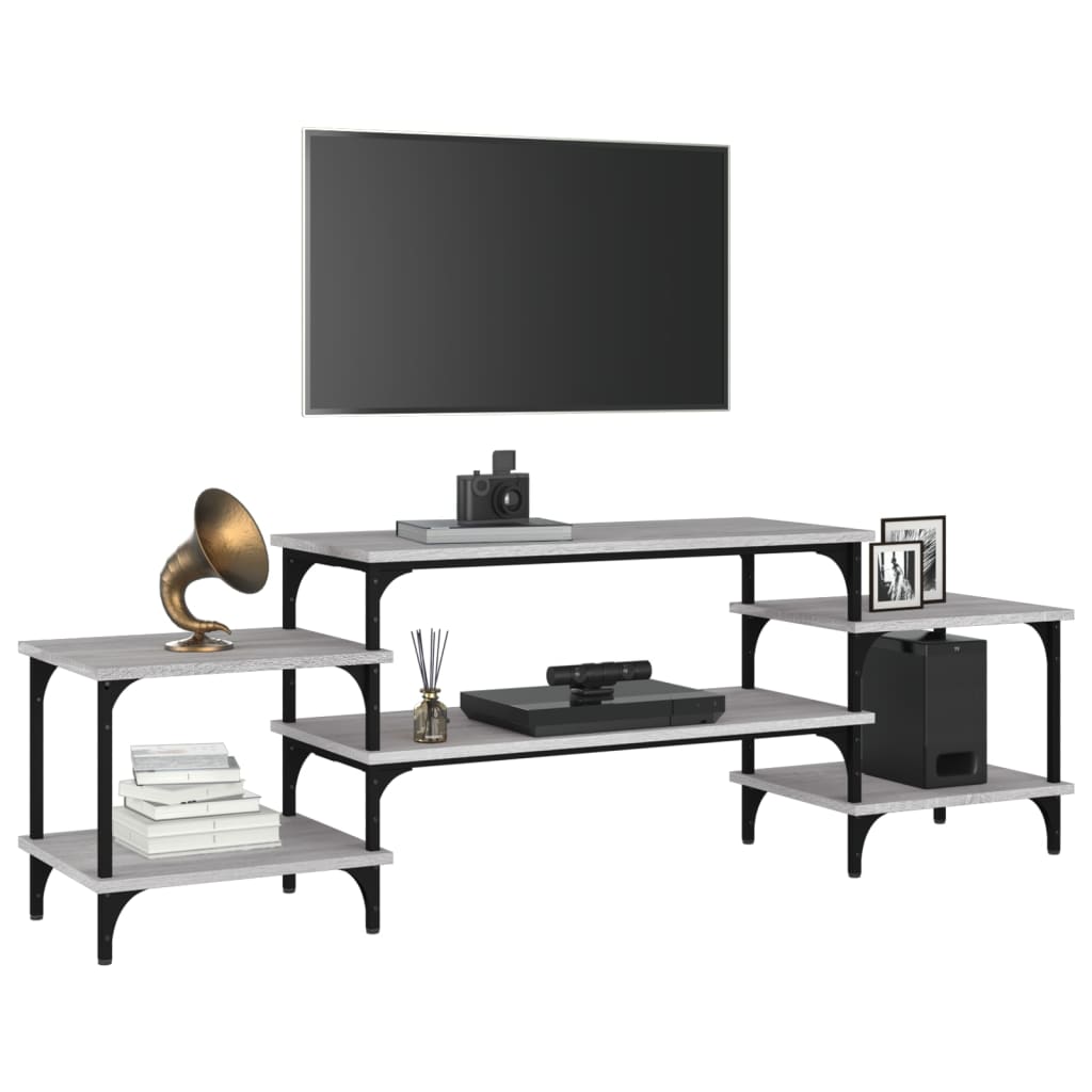 vidaXL TV Cabinet Grey Sonoma 157x35x52 cm Engineered Wood