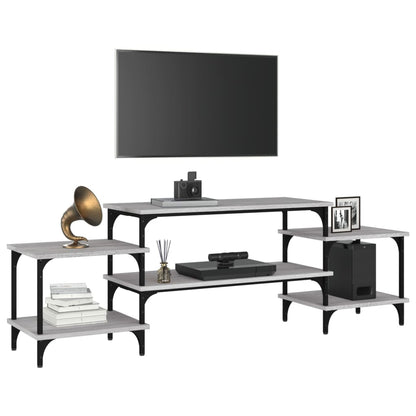vidaXL TV Cabinet Grey Sonoma 157x35x52 cm Engineered Wood
