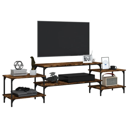 vidaXL TV Cabinet Smoked Oak 197x35x52 cm Engineered Wood