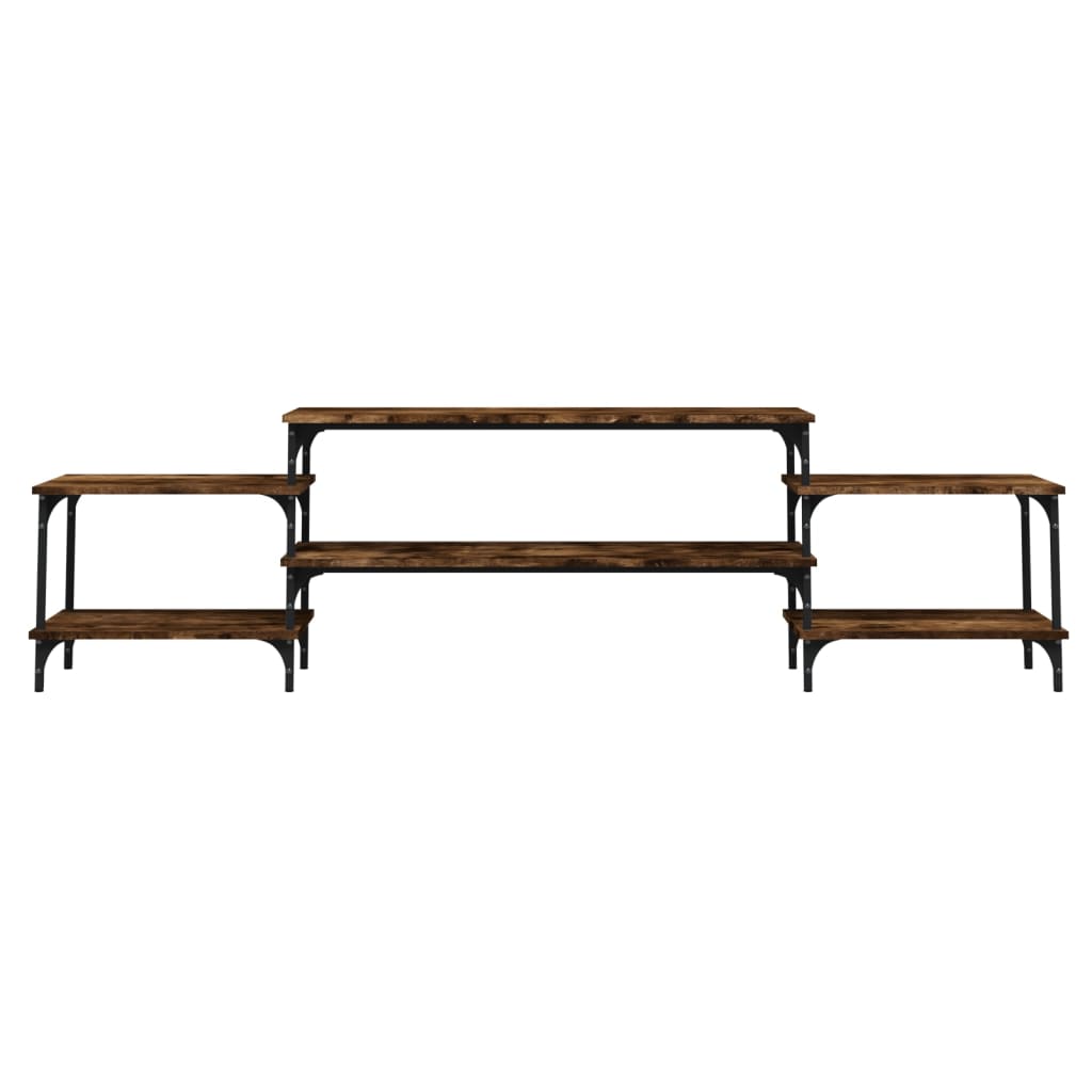 vidaXL TV Cabinet Smoked Oak 197x35x52 cm Engineered Wood