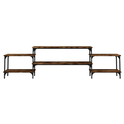 vidaXL TV Cabinet Smoked Oak 197x35x52 cm Engineered Wood