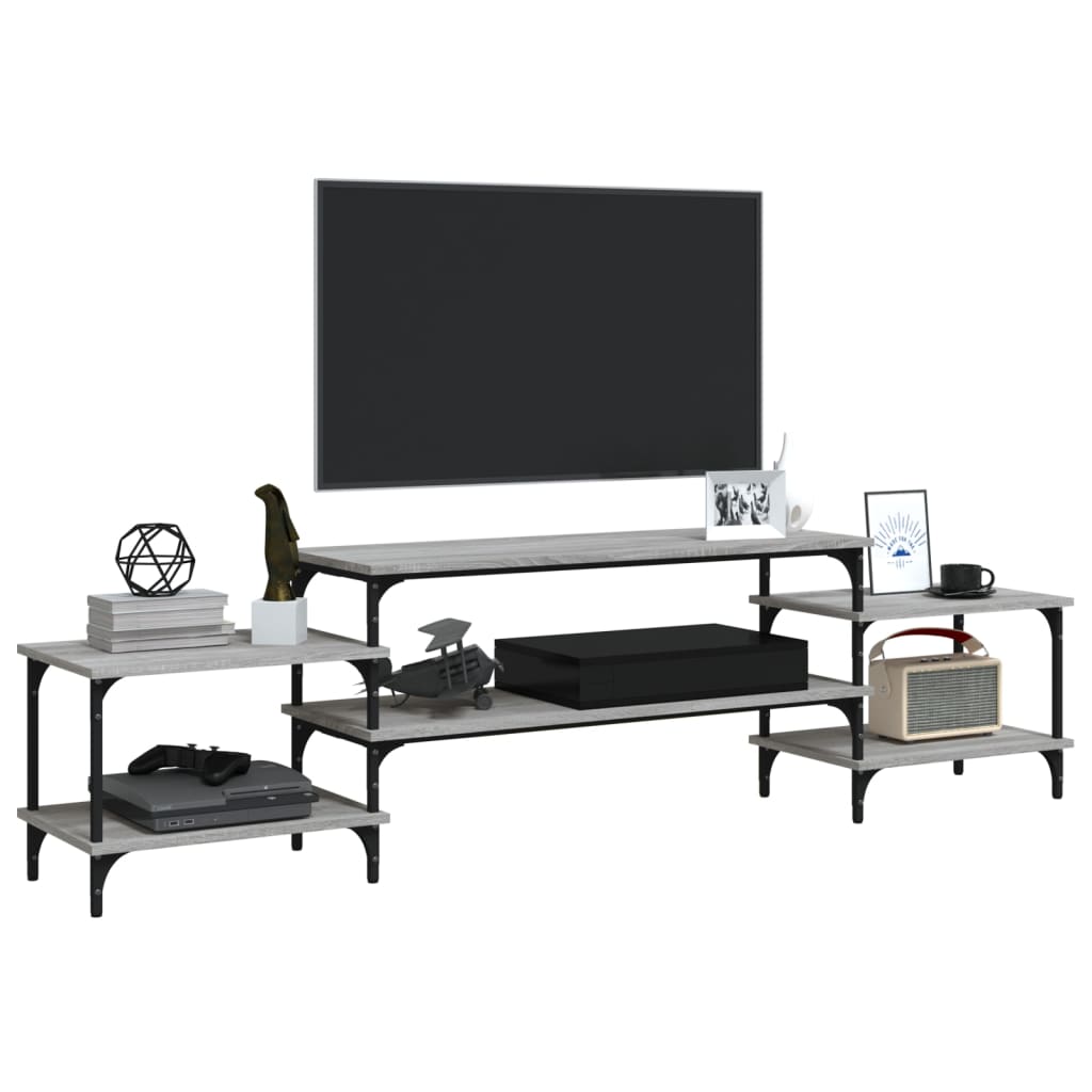 vidaXL TV Cabinet Grey Sonoma 197x35x52 cm Engineered Wood