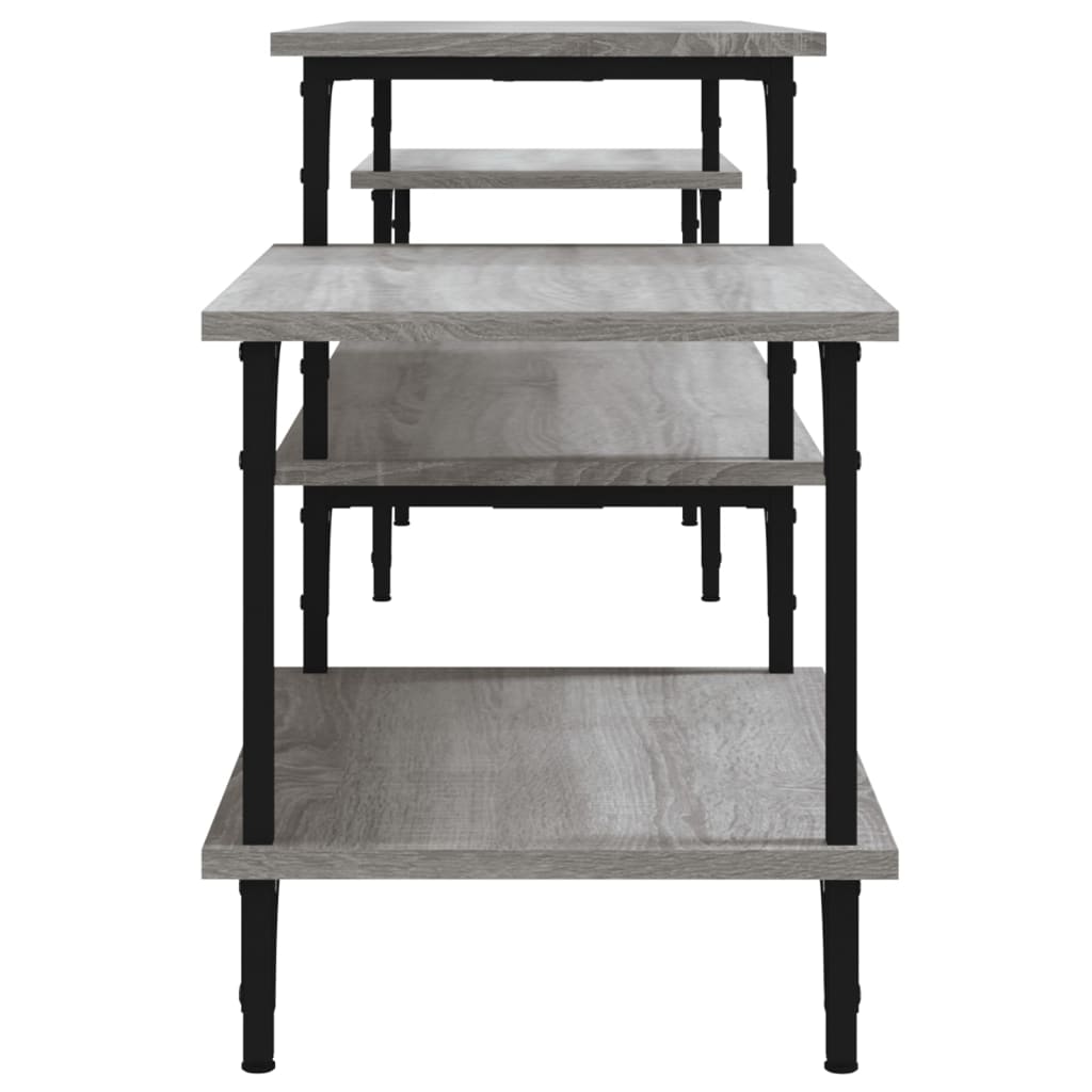 vidaXL TV Cabinet Grey Sonoma 197x35x52 cm Engineered Wood