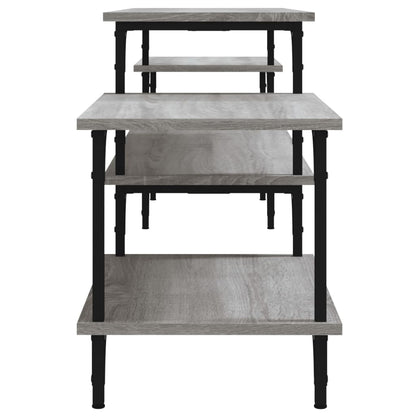 vidaXL TV Cabinet Grey Sonoma 197x35x52 cm Engineered Wood