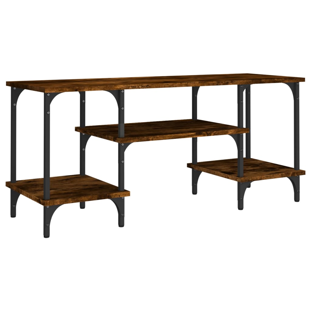 vidaXL TV Cabinet Smoked Oak 102x35x45,5 cm Engineered Wood