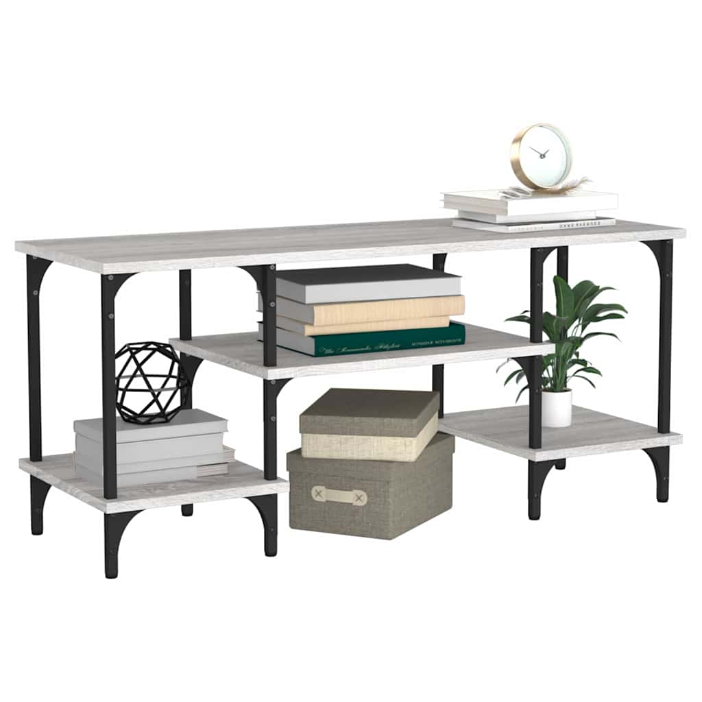 vidaXL TV Cabinet Grey Sonoma 102x35x45,5 cm Engineered Wood
