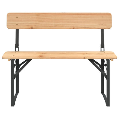 vidaXL 3 Piece Folding Beer Table Set Solid Wood Fir