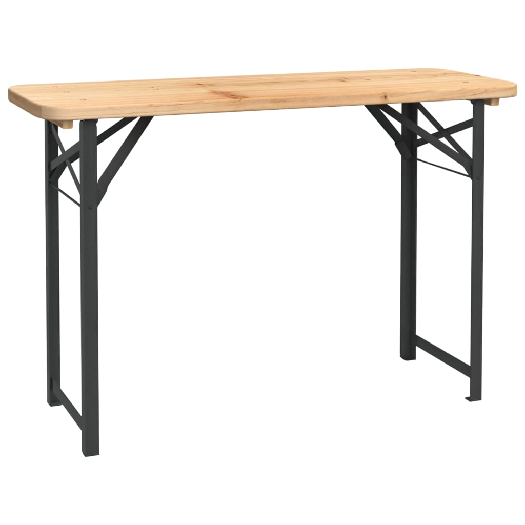 vidaXL 3 Piece Folding Beer Table Set Solid Wood Fir