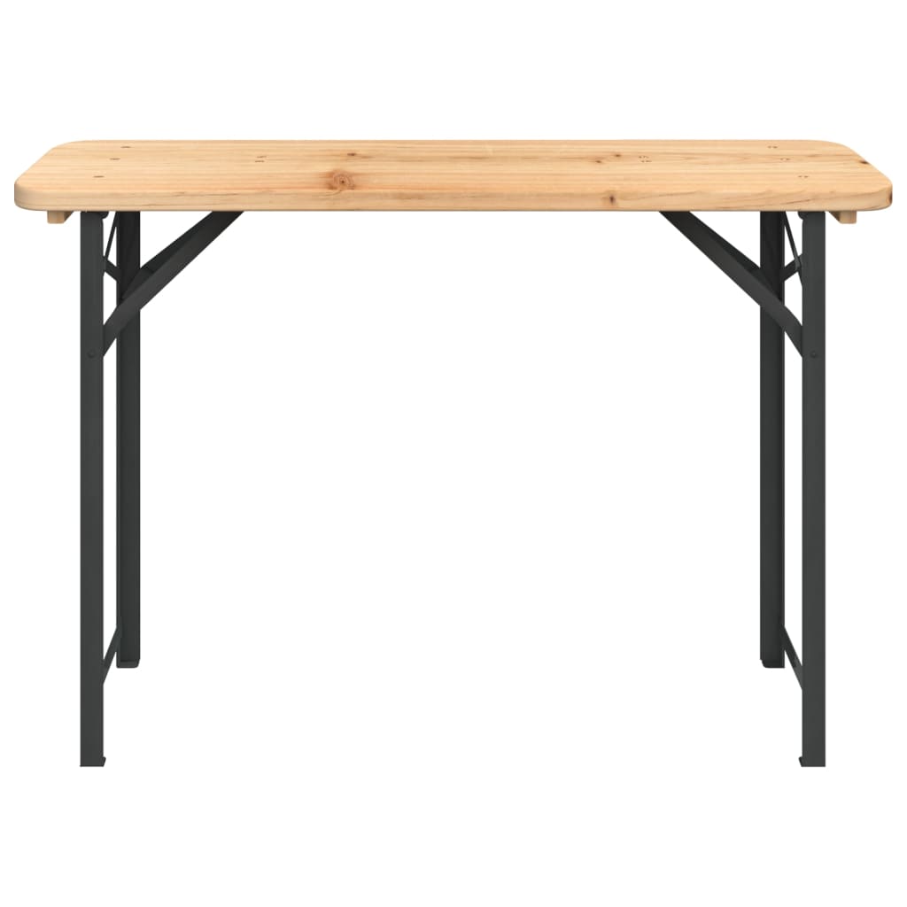 vidaXL 3 Piece Folding Beer Table Set Solid Wood Fir