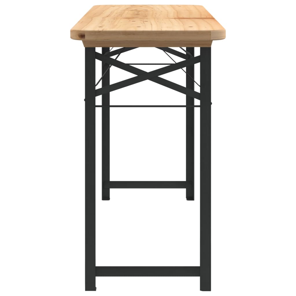 vidaXL 3 Piece Folding Beer Table Set Solid Wood Fir