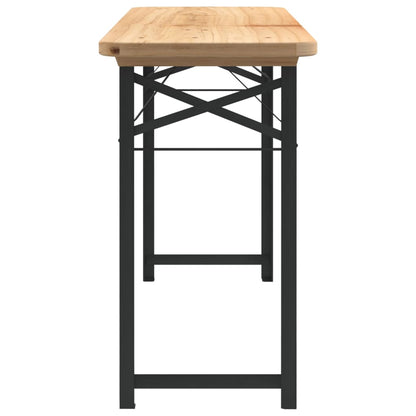 vidaXL 3 Piece Folding Beer Table Set Solid Wood Fir