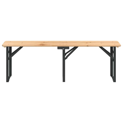 vidaXL 3 Piece Folding Beer Table Set Solid Wood Fir