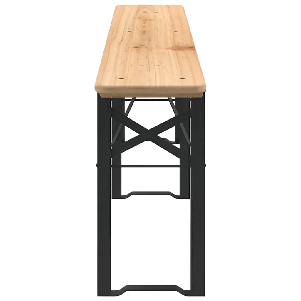 vidaXL 3 Piece Folding Beer Table Set Solid Wood Fir