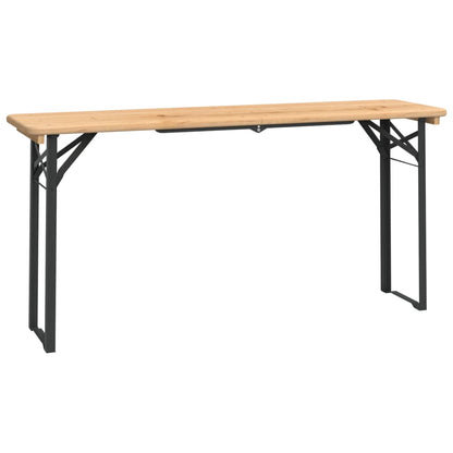 vidaXL Beer Table Set | Dark Green, Natural Wood | Chinese Fir Wood, Metal