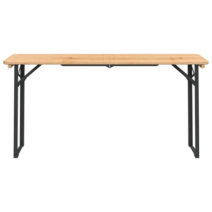 vidaXL Beer Table Set | Dark Green, Natural Wood | Chinese Fir Wood, Metal