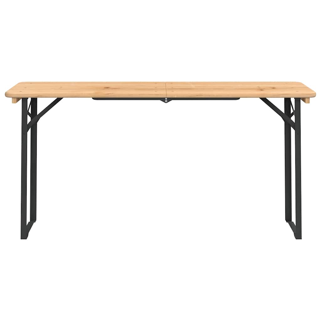 vidaXL 3 Piece Folding Beer Table Set Solid Wood Fir