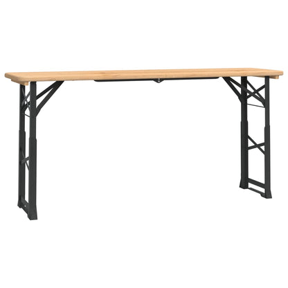 vidaXL Folding Beer Table 170x50x75/105 cm Solid Wood Fir