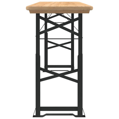 vidaXL Folding Beer Table 170x50x75/105 cm Solid Wood Fir