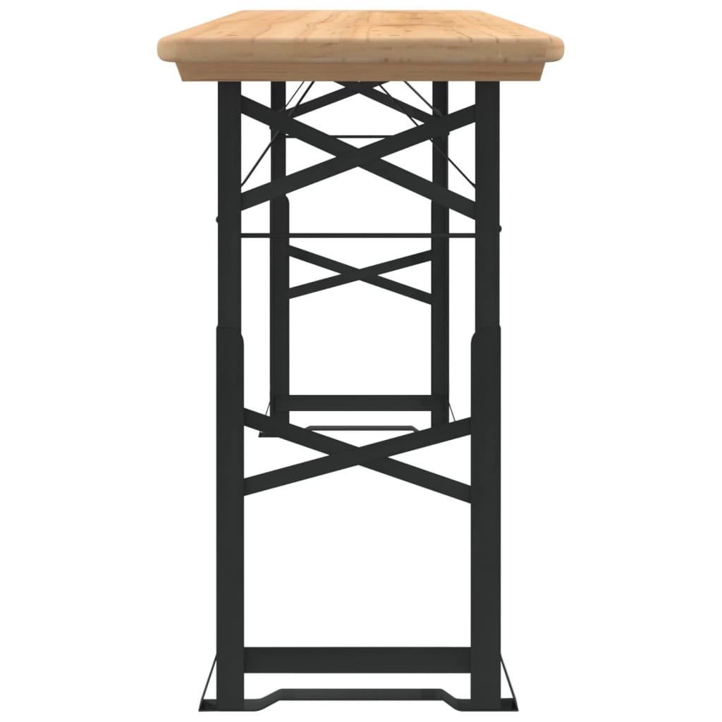 vidaXL Folding Beer Table 170x50x75/105 cm Solid Wood Fir