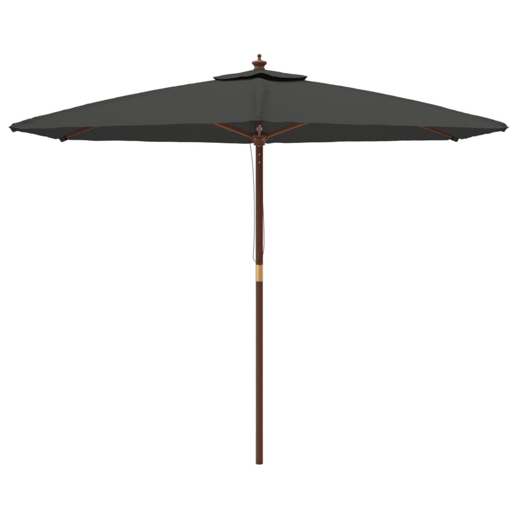 vidaXL Garden Parasol with Wooden Pole Anthracite 299x240 cm