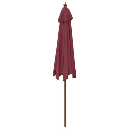 vidaXL Garden Parasol with Wooden Pole Bordeaux Red 299x240 cm